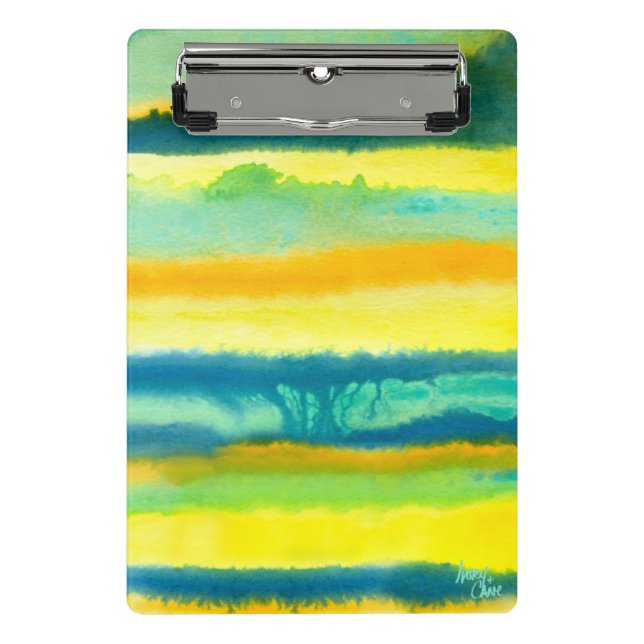 SPWW Tangoed Tiers Teal Green & Orange  Mini Clipboard (Front)