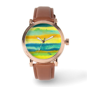 SPWW Tangoed Tiers Teal Green & Orange Watch