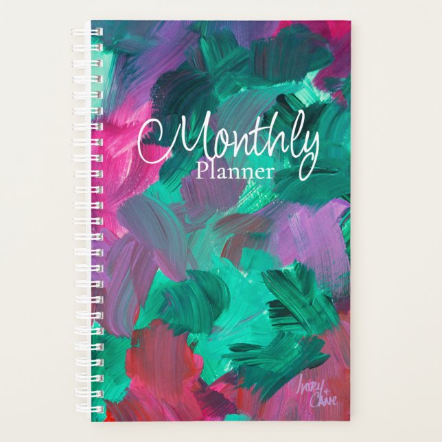 SPWW Touch of Jewel Tones Small Monthly Planner (Front)