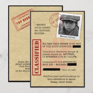 Secret Mission Invitations Zazzle