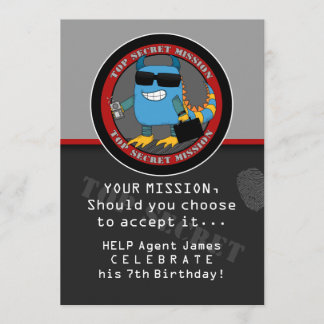 SPY Birthday Party Invitation