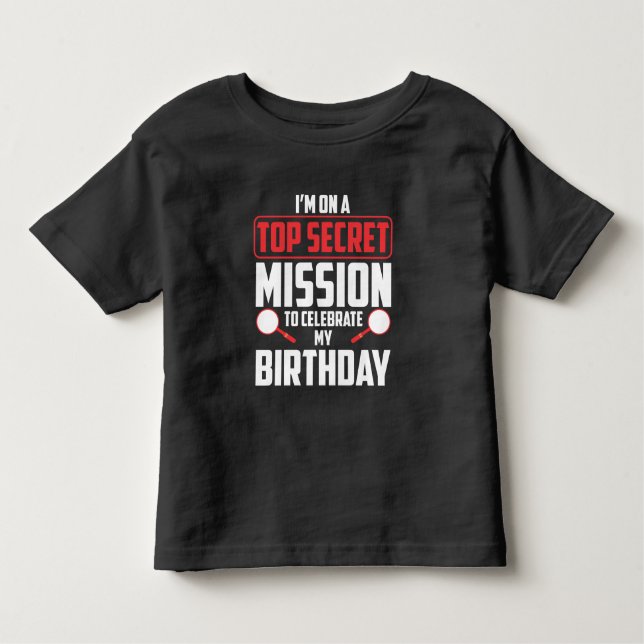 Spy Birthday Party Theme Top Secret Mission (Front)