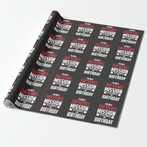 Spy Birthday Party Theme Top Secret Mission Wrapping Paper