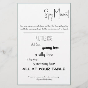 Spy Bridal Wedding Game Flyer