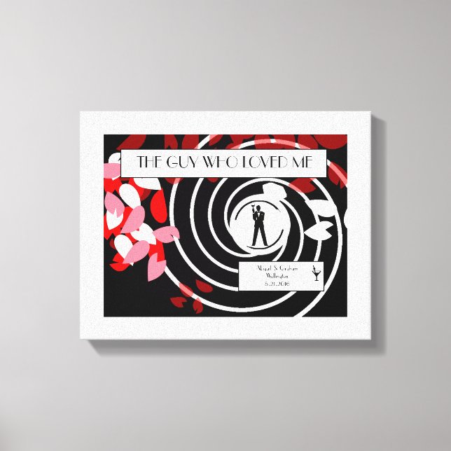 Spy Canvas Wedding Keepsake Print (Front)