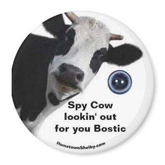 Spy Cow lookin' out for you Bostic fun magnet