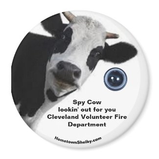 Spy Cow lookin' out for you CVFD fun magnet