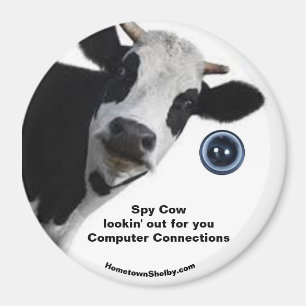 Spy Cow lookin' out for you fun magnet