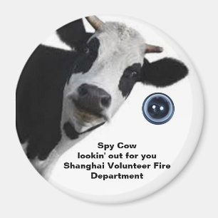 Spy Cow lookin' out for you SVFD fun magnet