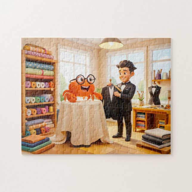 Spy Crab Getting Fitted For Tailored Suit Jigsaw Puzzle (Horizontal)