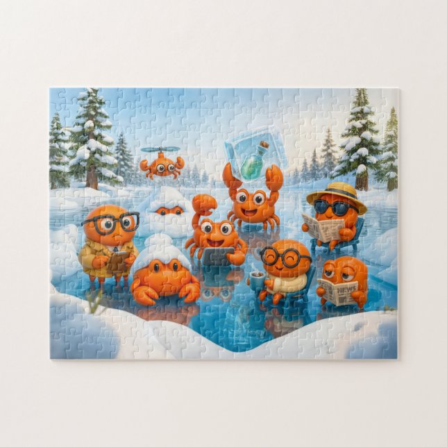 Spy Crab Winter Team On Arctic Mission Jigsaw Puzzle (Horizontal)