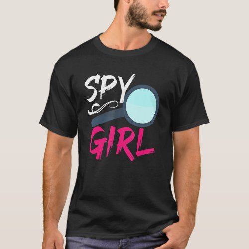 Spy Girl Magnifying Glass T_Shirt