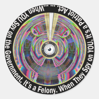 Spy on the Patriot Act Sticker