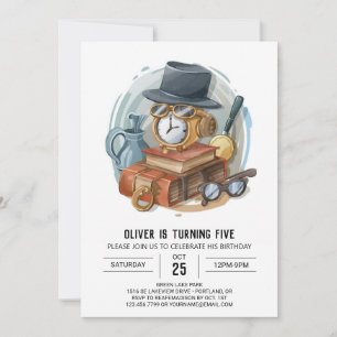 Spy Online Detective Birthday Invitation