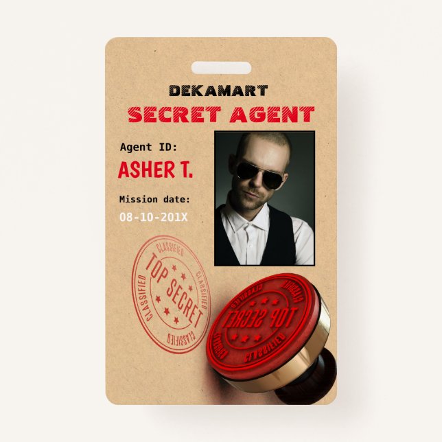 Spy Party Secret Agent Company Badge (Front)