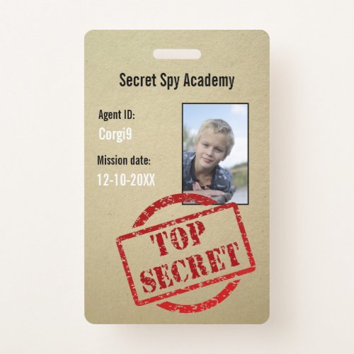 Spy Party Secret Agent Invite Badge