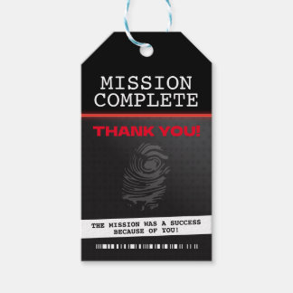Spy Party Thank You Gift Tags