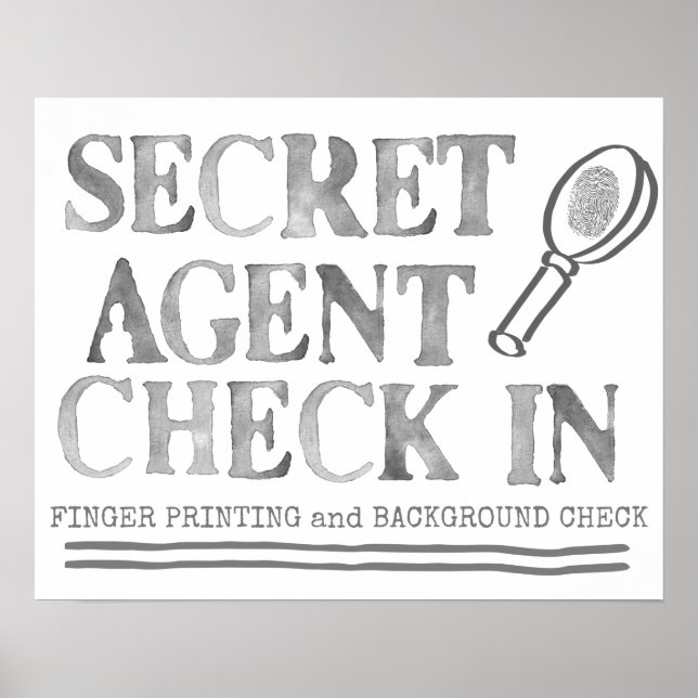 Spy Party Welcome Sign (Front)