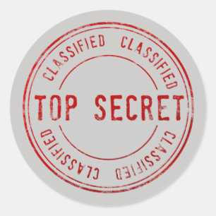 Spy Surprise Birthday Party Top Secret Classified Classic Round Sticker