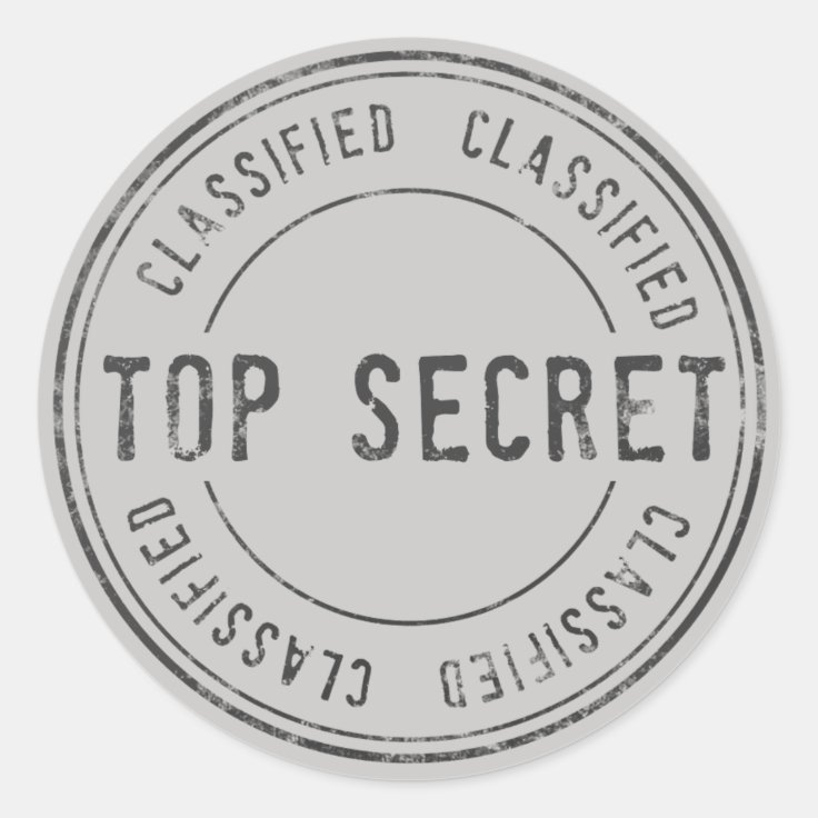 Spy Surprise Birthday Party Top Secret Classified Classic Round Sticker | Zazzle