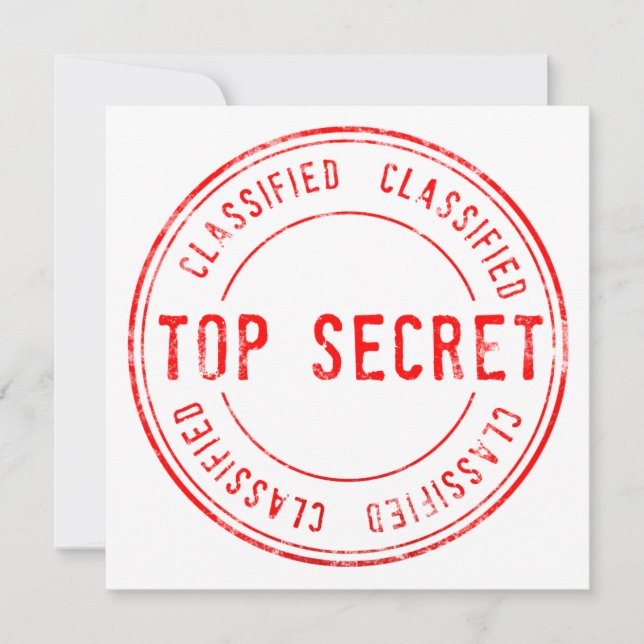 Spy Surprise Birthday Party Top Secret Classified  Invitation (Front)