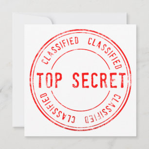 Spy Surprise Birthday Party Top Secret Classified  Invitation