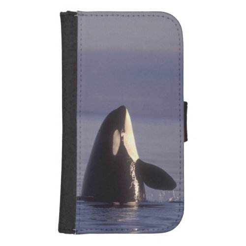 Spyhopping Orca Killer Whale Orca orcinus near Wallet Phone Case For Samsung Galaxy S4