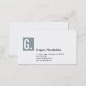 SQ Corporate No6 Silver Gray Business Card (Front/Back)