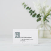 SQ Corporate No6 Silver Gray Business Card (Standing Front)