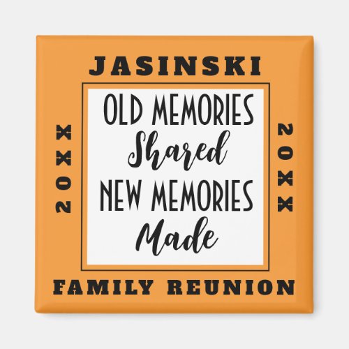 Sq Family Reunion Keepsake Souvenir Choose a Color