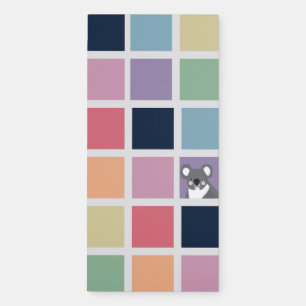 Sqaures & a Koala Magnetic Notepad