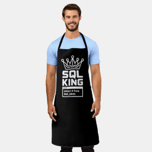 SQL King Database Dad Jokes BBQ Grilling Apron