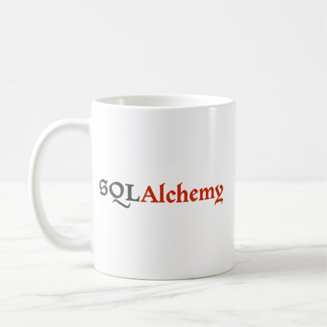 SQLAlchemy Mug w/ Slogan (Left)