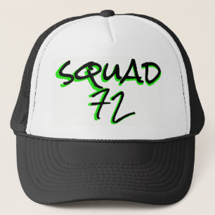 Squad72 72marketing trucker hat neon green black