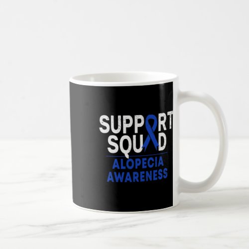 Squad Alopecia Awareness Blue Aa Ribbon Warrior  Coffee Mug