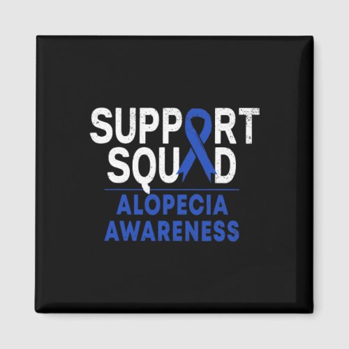 Squad Alopecia Awareness Blue Aa Ribbon Warrior  Magnet