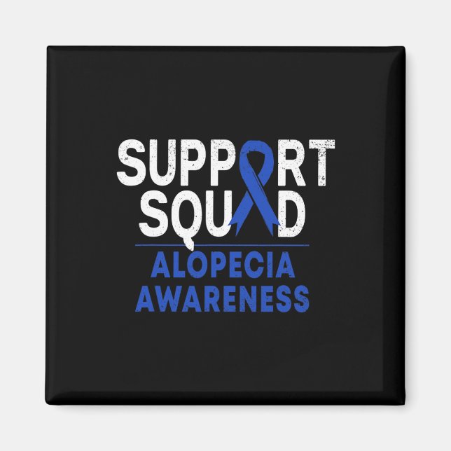 Squad Alopecia Awareness Blue Aa Ribbon Warrior  Magnet (Front)