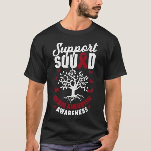 Squad Brain Aneurysm Awareness Support Graphic  T_Shirt