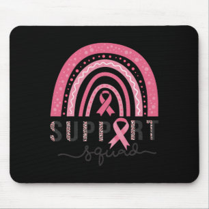 Squad Breast Cancer Awareness Leopard Pink Rainbow Mouse Pad