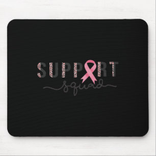 Squad Breast Cancer Awareness Leopard Pink Ribbon Mouse Pad