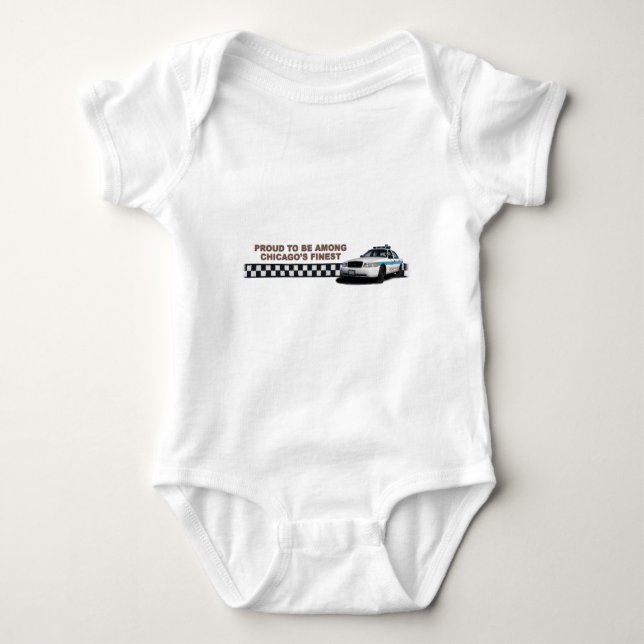 Squad Checkerband "Chicago's Finest" Baby Bodysuit (Front)