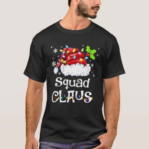 Squad Claus Christmas Pajama Family Matching Xmas T_Shirt