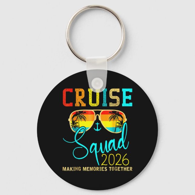 Squad Crew Cruise 2026 Summer Vacation Matching Keychain (Front)