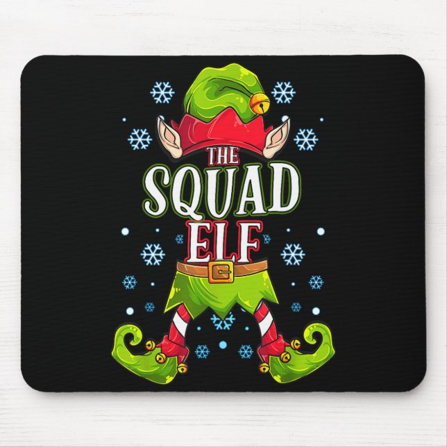 Squad Elf Matching Family Group Christmas Party  Mouse Pad (Front)
