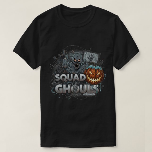 Squad Ghouls Colorful Halloween Horror T-Shirt (Design Front)