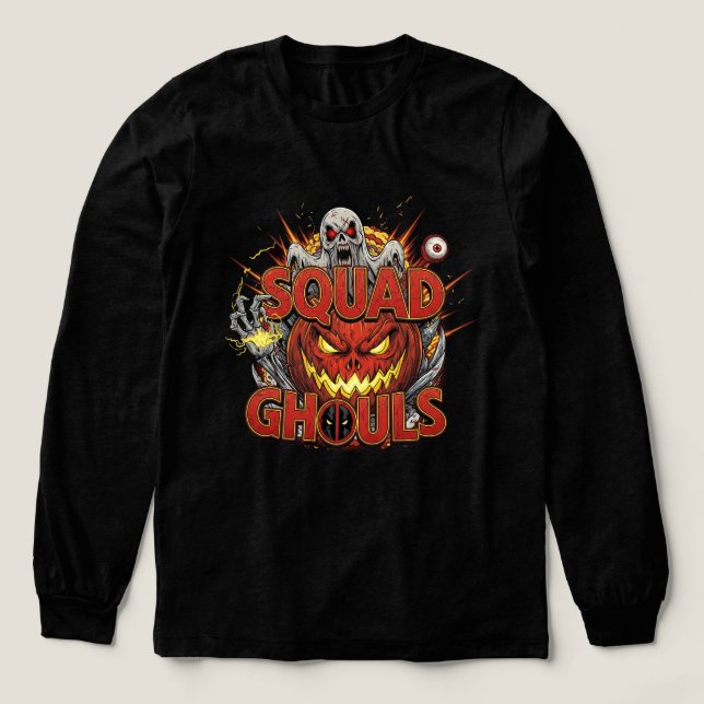Squad Ghouls Comic Book Horror Halloween Tri-Blend Shirt (Design Front)