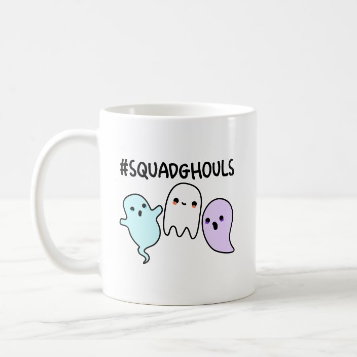 Squad Ghouls Cute Halloween Squad Goals Ghost Pun Coffee Mug Zazzle Com