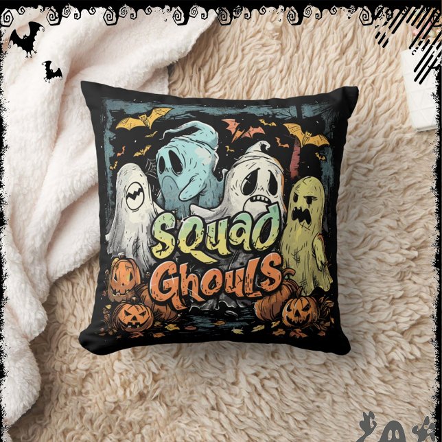 Squad Ghouls | ExDesigner | Halloween Throw Pillow (Creator Uploaded)