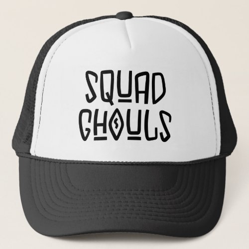 Squad Ghouls Funny Ghost Halloween  Trucker Hat