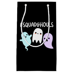 Squad Ghouls Funny Halloween Ghost Pun Dark BG Small Gift Bag